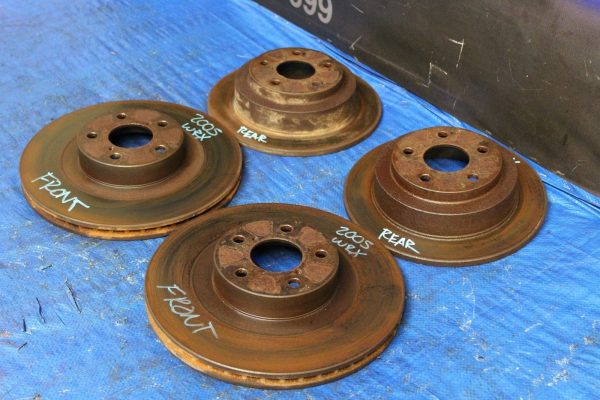 2002-2005 SUBARU IMPREZA WRX FRONT & REAR BRAKE ROTORS OEM - Image 2