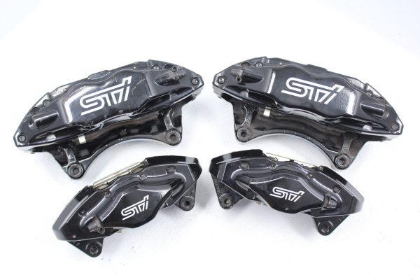 2008-2017 SUBARU WRX STI FRONT & REAR BREMBO BRAKE CALIPERS OEM 36K MILES EJ257