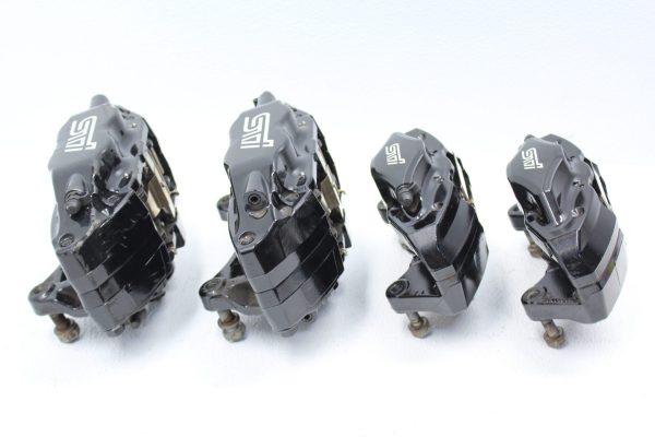2008-2017 SUBARU WRX STI FRONT & REAR BREMBO BRAKE CALIPERS OEM 36K MILES EJ257 - Image 9