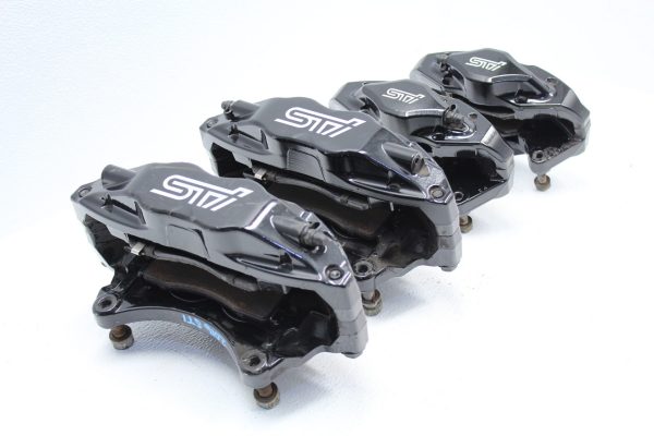 2008-2017 SUBARU WRX STI FRONT & REAR BREMBO BRAKE CALIPERS OEM 36K MILES EJ257 - Image 12