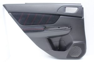 2015-2017 SUBARU WRX & STI LEFT REAR DOOR PANEL CARD RED STITCH OEM 94227FJ010