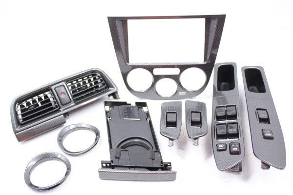 2002-2004 SUBARU IMPREZA WRX & STI SPT CARBON FIBER INTERIOR TRIM SET OEM (RARE)