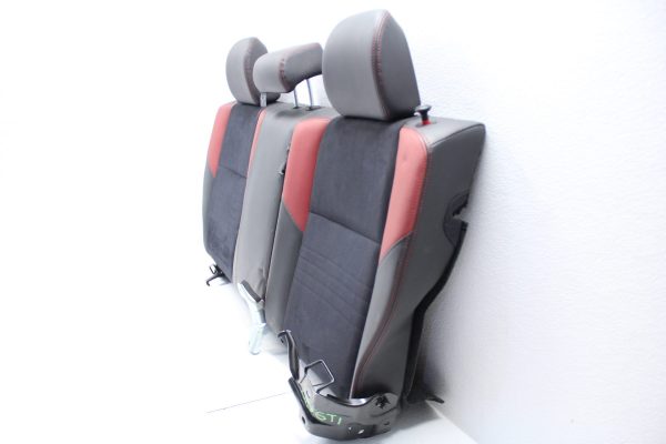 2015-2017 SUBARU WRX STI REAR UPPER BACK SEAT BACK REST RED/BLACK OEM - Image 2