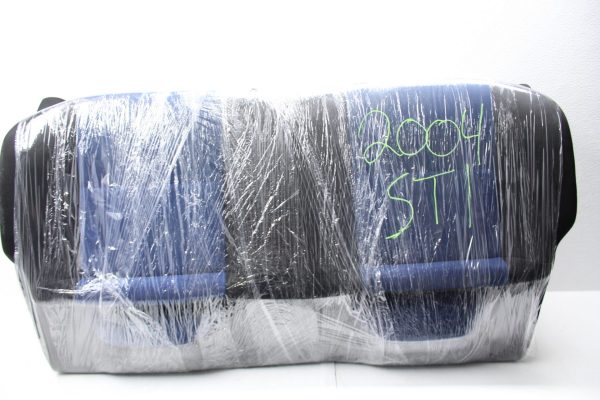 2004-2007 SUBARU WRX STI REAR BLUE / BLACK SEATS UPPER & LOWER OEM - Image 12
