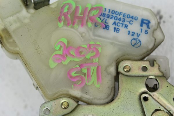 2002-2007 SUBARU WRX STI RH REAR RIGHT DOOR LOCK LATCH ASSEMBLY W/ CABLES OEM - Image 4