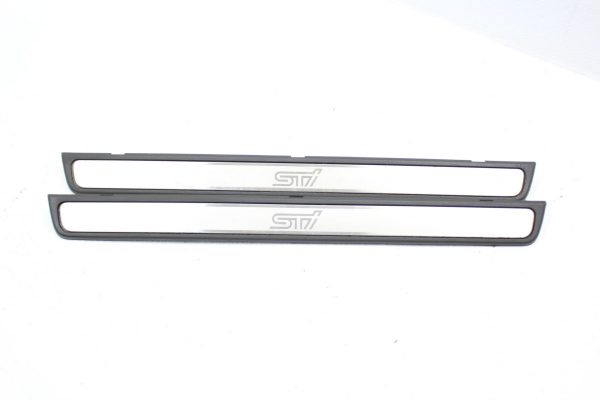 2008-2014 SUBARU WRX STI LH/RH  DOOR SILL LEFT/RIGHT SCUFF PLATE TRIM PAIR SET