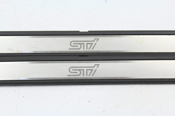 2008-2014 SUBARU WRX STI LH/RH  DOOR SILL LEFT/RIGHT SCUFF PLATE TRIM PAIR SET - Image 9
