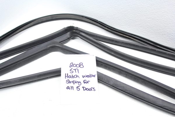 2008-2014 SUBARU WRX STI HATCH LH/RH DOOR WEATHER TRIM FRONT & REAR SET OEM - Image 3