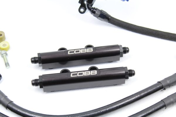 2008-2019 SUBARU WRX STI COBB TUNING TOP FEED FUEL RAILS & LINE KIT W/ AEROMOTIVE FUEL PRESSURE REGULATOR FPR - Image 2