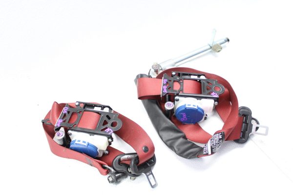 18 2018 SUBARU WRX STI LIMITED RED SEAT BELT SET FRONT & REAR LH/RH OEM - Image 3