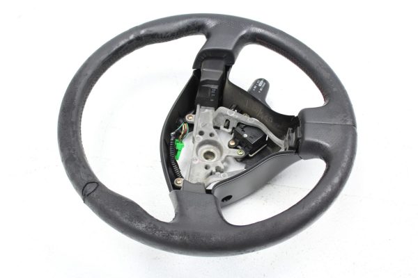 04 2004 SUBARU WRX STI STEERING WHEEL ASSEMBLY RED STITCHED OEM - Image 2