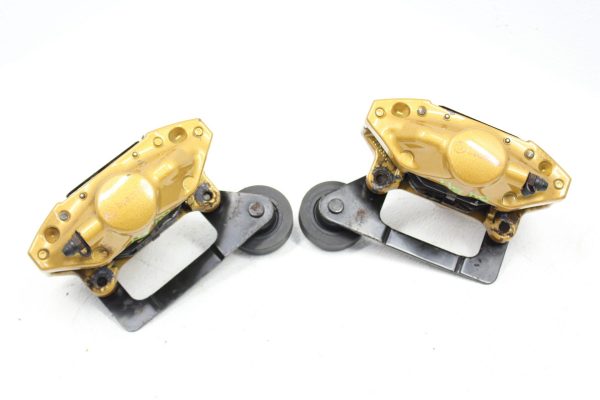 04-07 2004-2007 SUBARU WRX STI REAR GOLD BREMBO BRAKE CALIPERS LH/RH 88K MILES