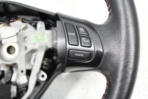 2008-2014 SUBARU WRX STI STEERING WHEEL ASSEMBLY OEM RADIO/CRUSE CONTROLS - Image 4