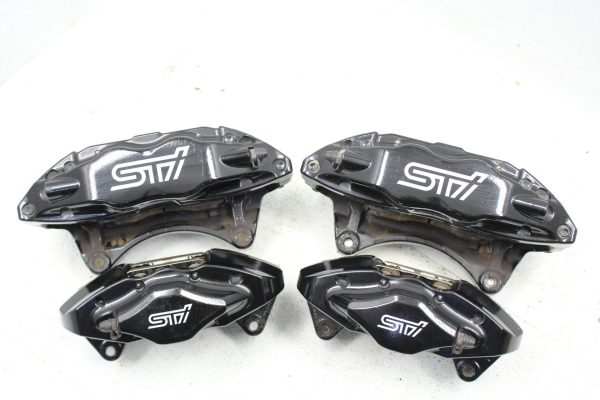 2008-2017 SUBARU WRX STI FRONT & REAR BREMBO BRAKE CALIPERS OEM 66K MILES EJ257