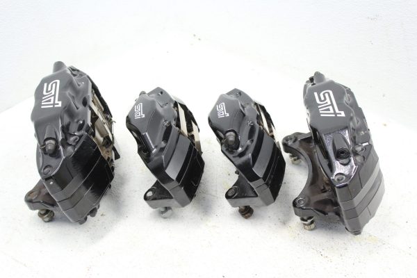 2008-2017 SUBARU WRX STI FRONT & REAR BREMBO BRAKE CALIPERS OEM 66K MILES EJ257 - Image 9