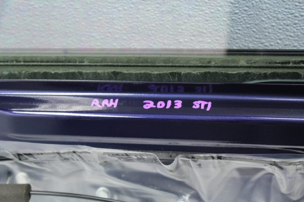 08-14 SUBARU WRX STI REAR RH DOOR ASSEMBLY PASSENGER SIDE PLASMA BLUE PEARL - Image 11