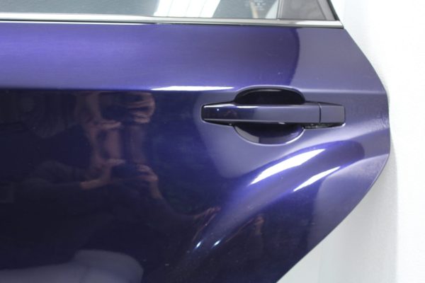 08-14 SUBARU WRX STI REAR LH DOOR ASSEMBLY DRIVER SIDE PLASMA BLUE PEARL - Image 4