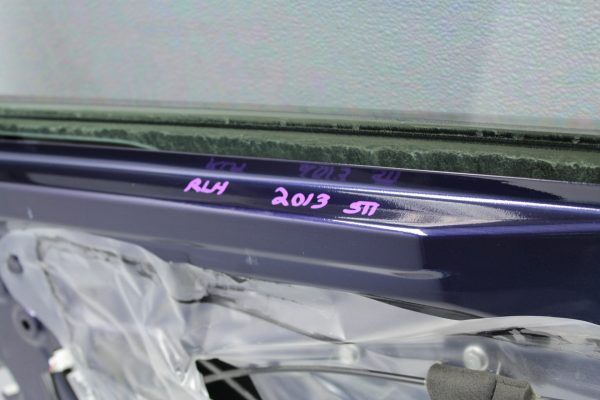 08-14 SUBARU WRX STI REAR LH DOOR ASSEMBLY DRIVER SIDE PLASMA BLUE PEARL - Image 11