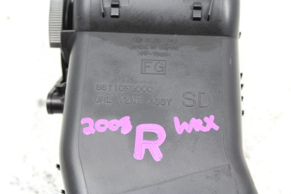 2008-2014 SUBARU WRX STI RIGHT DASH BOARD AC VENTS PASSENGER SIDE 66110FG010 - Image 6