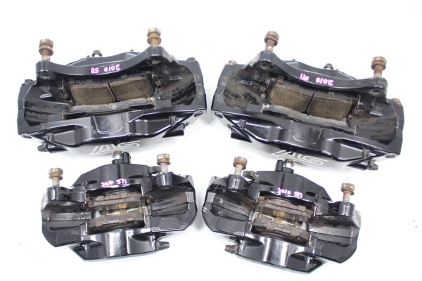 2008-2017 SUBARU WRX STI FRONT & REAR BREMBO BRAKE CALIPERS OEM 27K MILES EJ257 - Image 4