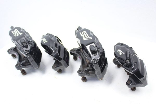2008-2017 SUBARU WRX STI FRONT & REAR BREMBO BRAKE CALIPERS OEM 27K MILES EJ257 - Image 11