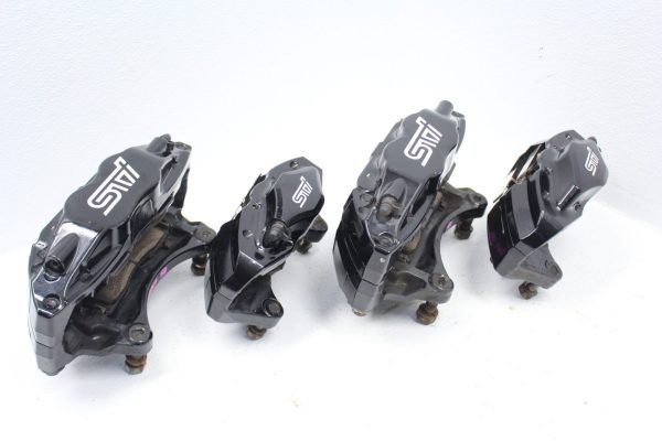 2008-2017 SUBARU WRX STI FRONT & REAR BREMBO BRAKE CALIPERS OEM 27K MILES EJ257 - Image 12