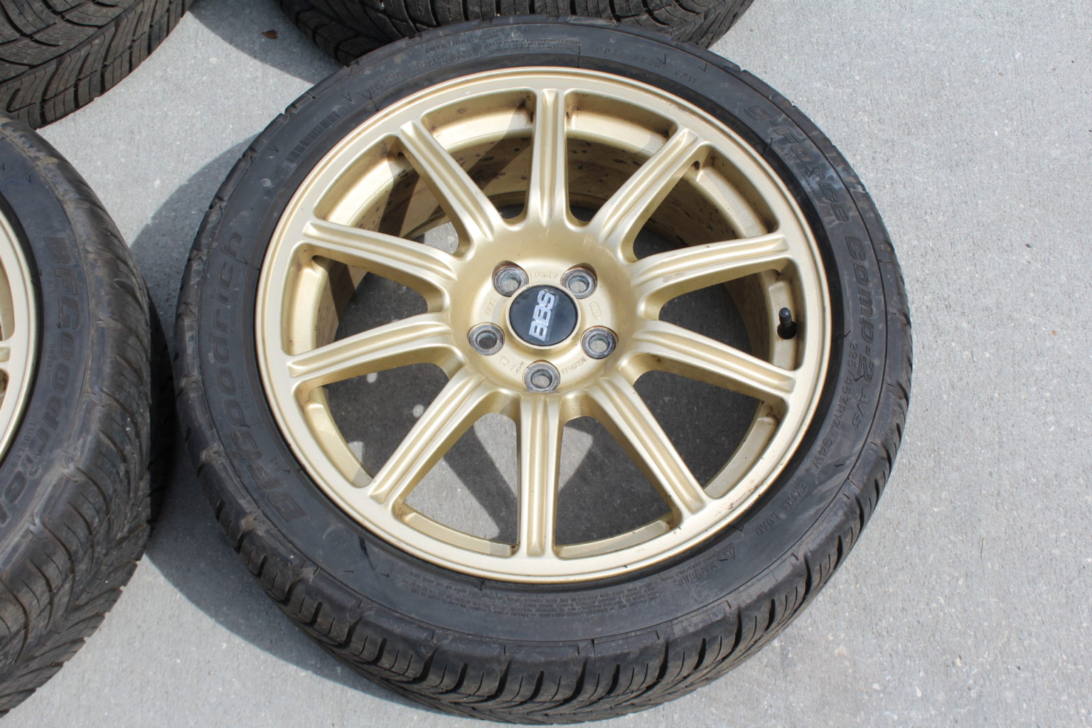 04 2004 SUBARU WRX STI GOLD BBS RIMS WHEELS & TIRES 5X100 17X7.5