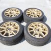 05-07 2005-2007 SUBARU WRX STI GOLD BBS FORGED RIMS WHEELS & TIRES 17X8 5X114 - Image 3