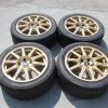 05-07 2005-2007 SUBARU WRX STI GOLD BBS FORGED RIMS WHEELS & TIRES 17X8 5X114 - Image 4
