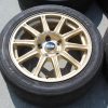 05-07 2005-2007 SUBARU WRX STI GOLD BBS FORGED RIMS WHEELS & TIRES 17X8 5X114 - Image 5