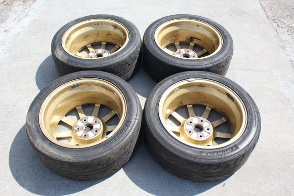 05-07 2005-2007 SUBARU WRX STI GOLD BBS FORGED RIMS WHEELS & TIRES 17X8 5X114 - Image 10