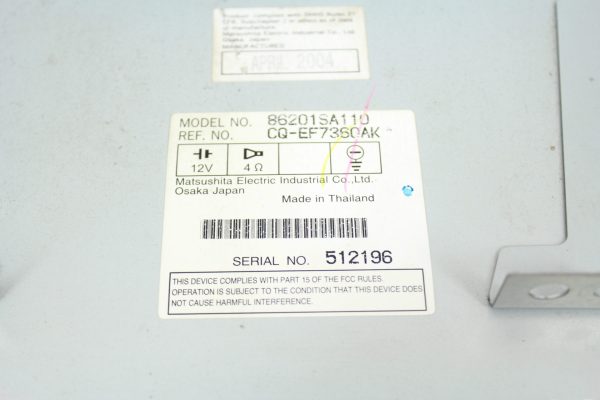 04-05 2004-2005 SUBARU FORESTER XT FXT RADIO CD PLAYER OEM FACTORY AM/FM 2005 - Image 5