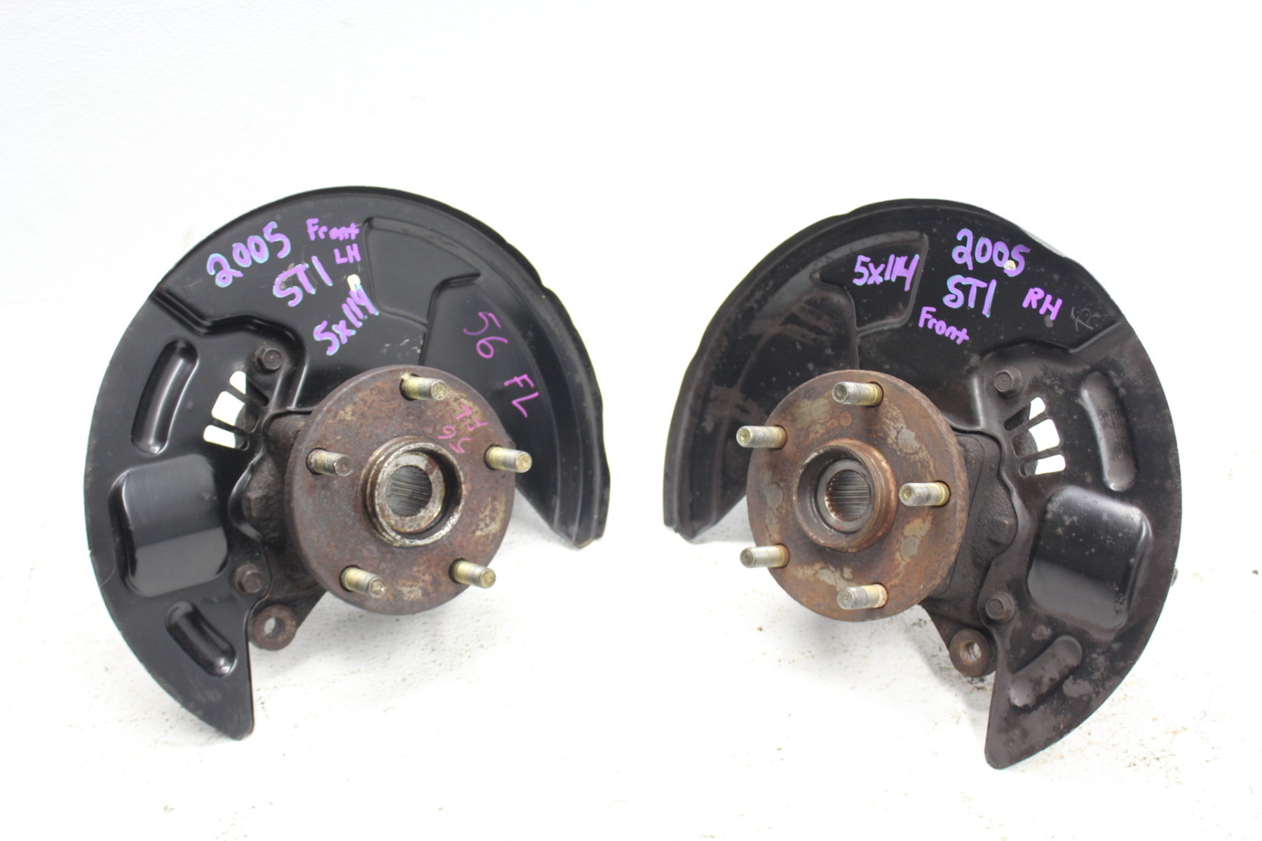 05-07 2005-2007 Subaru Impreza Wrx Sti Front Hubs Knuckles Spindles 