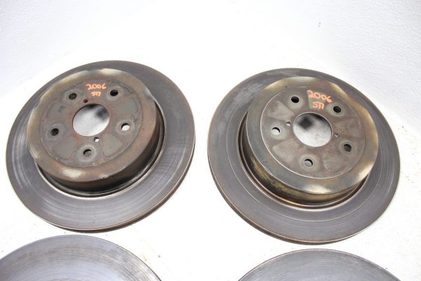 05-07 2005-2007 SUBARU WRX STI FRONT & REAR BRAKE ROTORS SET 5X114 OEM - Image 3