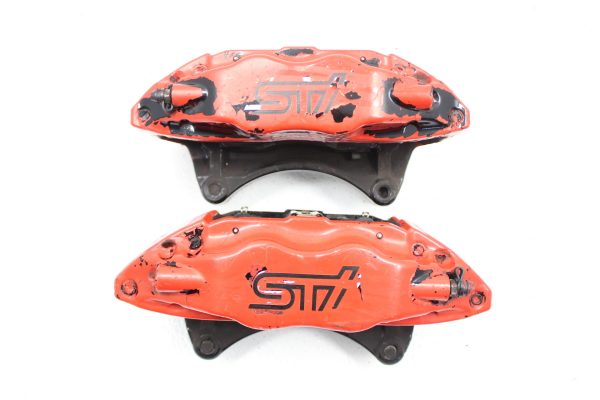 2008-2017 SUBARU WRX STI FRONT & REAR BREMBO BRAKE CALIPERS OEM 47K MILES EJ257 - Image 5