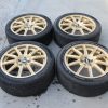 04 2004 SUBARU WRX STI GOLD FORGED BBS RIMS WHEELS & TIRES 5X100 17X7.5 OEM