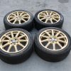 04 2004 SUBARU WRX STI GOLD FORGED BBS RIMS WHEELS & TIRES 5X100 17X7.5 OEM - Image 4