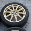 04 2004 SUBARU WRX STI GOLD FORGED BBS RIMS WHEELS & TIRES 5X100 17X7.5 OEM - Image 7
