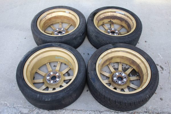 04 2004 SUBARU WRX STI GOLD FORGED BBS RIMS WHEELS & TIRES 5X100 17X7.5 OEM - Image 10