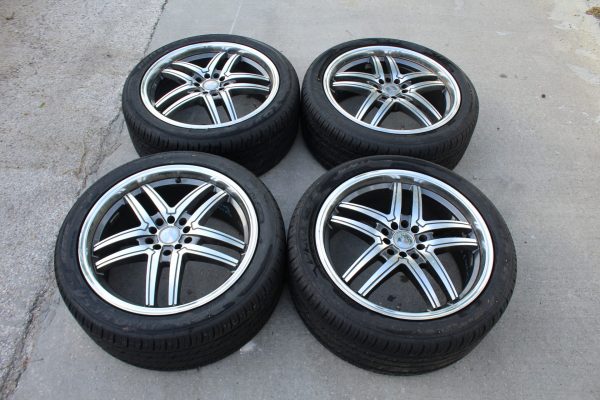 08-14 2008-2014 SUBARU WRX STI VOXX RIMS WHEELS & TIRES 10 SPOKE 5X100/5X114