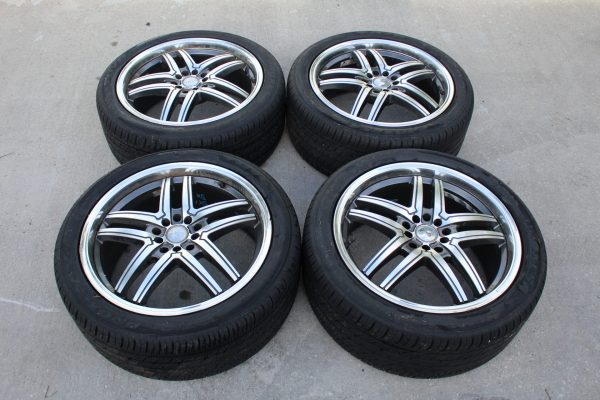 08-14 2008-2014 SUBARU WRX STI VOXX RIMS WHEELS & TIRES 10 SPOKE 5X100/5X114 - Image 4