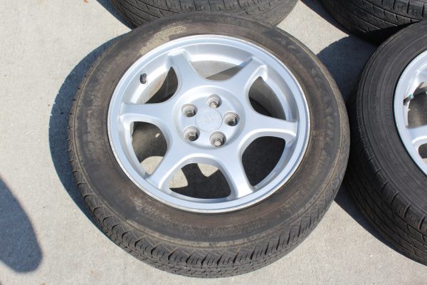 98-01 1998-2001 SUBARU IMPREZA 2.5 RS GC8 6 SPOKE WHEELS & TIRES 5X100 OEM - Image 5