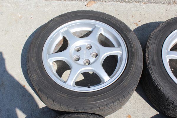 98-01 1998-2001 SUBARU IMPREZA 2.5 RS GC8 6 SPOKE WHEELS & TIRES 5X100 OEM - Image 8