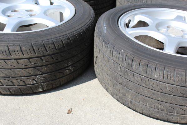 98-01 1998-2001 SUBARU IMPREZA 2.5 RS GC8 6 SPOKE WHEELS & TIRES 5X100 OEM - Image 9