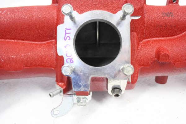 2008-2021 SUBARU WRX STI WRINKLE RED INTAKE MANIFOLD ASSEMBLY 21K MILES EJ257 - Image 9