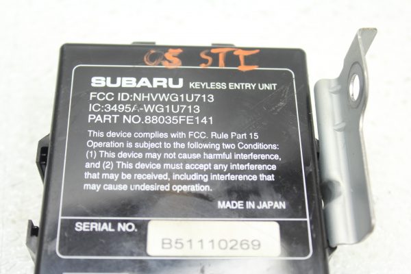 2004-2005 SUBARU IMPREZA WRX STI KEY LESS CONTROL UNIT 88035FE141 - Image 6