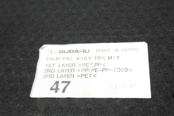 18 2018 SUBARU WRX STI TYPE RA TRIM PANEL ASSEMBLY TRUNK MAT OEM 94511FJ000 - Image 9