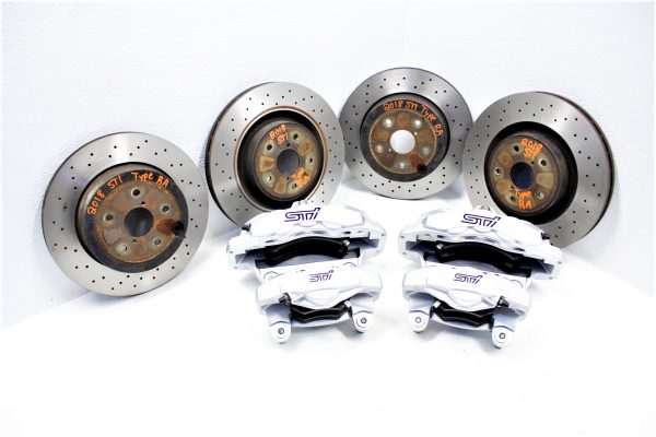 18 2018 SUBARU WRX STI TYPE RA 6/2 POT BREMBO BRAKE CALIPERS & ROTORS 7K MILES