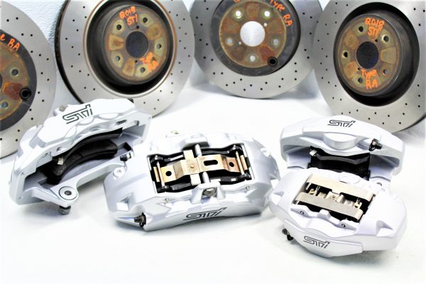18 2018 SUBARU WRX STI TYPE RA 6/2 POT BREMBO BRAKE CALIPERS & ROTORS 7K MILES - Image 9