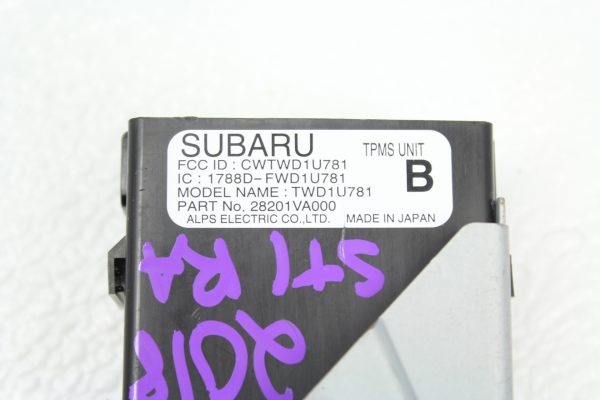 18 2018 SUBARU WRX STI TYPE RA TPMS TIRE PRESSURE MONITORING SYSTEM UNIT - Image 4